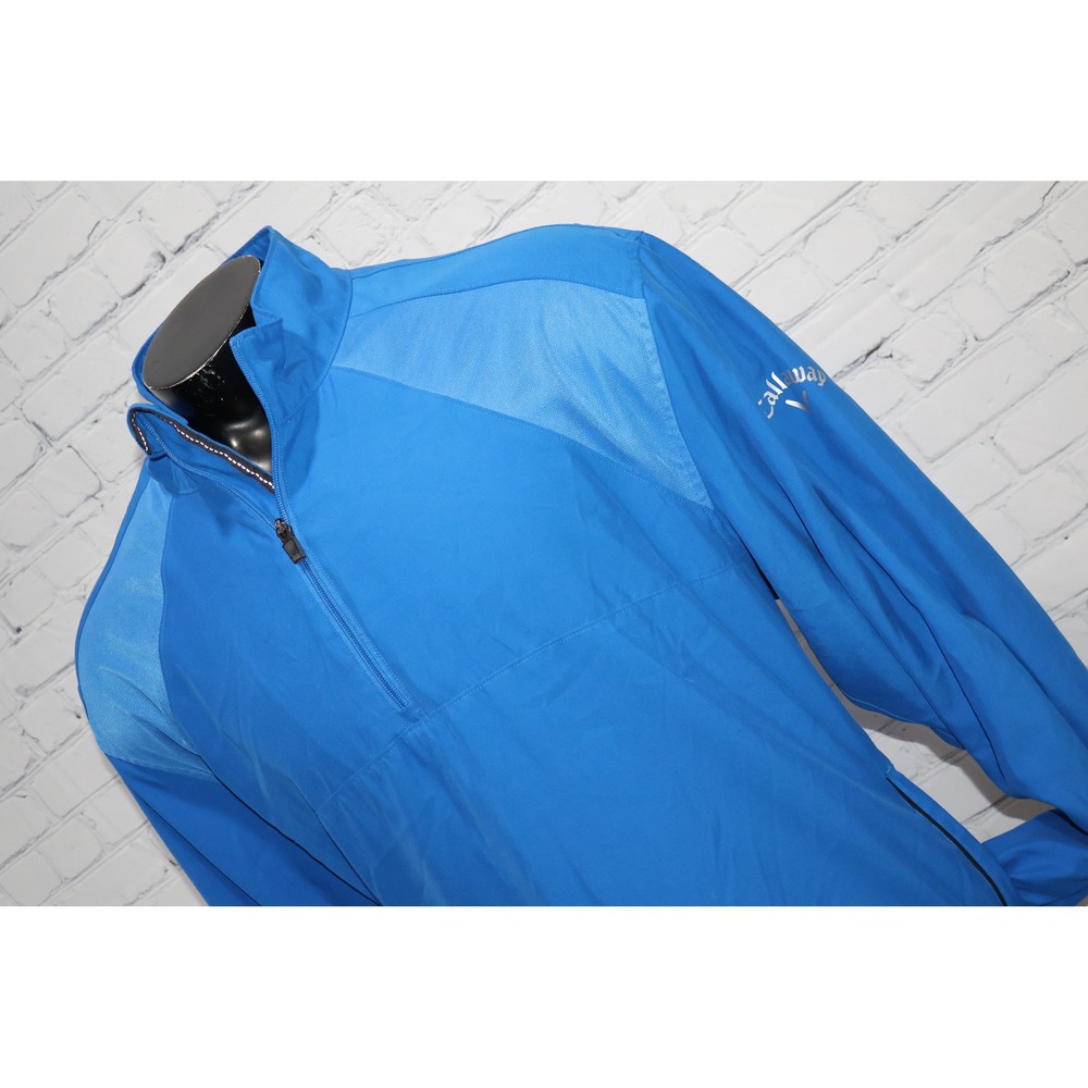 Callaway Golf Pullover Mens XXL Blue 1/4 Zip Windbreaker Performance Polyester